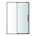 GoodHome Sliding Shower Door Ezili 100 cm, black/transparent