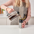 HETLEVRAD Insulated flask, stainless steel/black, 0.5 l