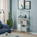 BAGGEBO Shelving unit, metal, white, 60x25x116 cm