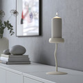 SILVERPÄRON Pillar candle holder, white, 20 cm