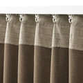 HÄGGVECKMAL Room darkening curtains, 1 pair, beige, 145x300 cm