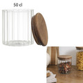 Glass Storage Jar with Acacia Lid 500ml
