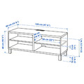 BESTÅ TV bench, white stained oak