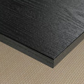 MITTZON Desk sit/stand, electric black stained ash veneer/black white, 120x60 cm