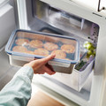 IKEA 365+ Food container with lid, large rectangular/stainless steel plastic, 3 l