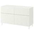 BESTÅ Storage combination w doors/drawers, white, Sutterviken/Kabbarp white, 120x42x74 cm