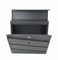 Modern Wall-Mount Letterbox, Anthracite, 370x370x105mm