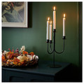 HÖSTAGILLE Candelabra, black, 37 cm