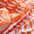 NATTHÄGER Duvet cover and pillowcase, orange/tiger, 150x200/50x60 cm