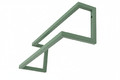 Double Wall-Mounted Towel Rail, green