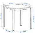 VIHALS / VIHALS Table and 2 chairs, white white/green Tibbleby grey-green, 74x74 cm