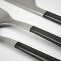 LÖFTESRIK 24-piece cutlery set, black/stainless steel satin