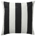 SLÅNHÖSTMAL Cushion cover, black white/stripe pattern, 50x50 cm