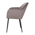Upholstered Chair Emilia Velvet, 1pc, dark grey/black
