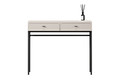 Dressing Table Lorini 100, cashmere, black T knobs, black legs