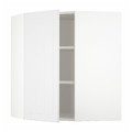 METOD Corner wall cabinet with shelves, white/Stensund white, 68x80 cm