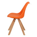 Dining Chair Norden Star Square, natural/orange