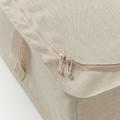 PURRPINGLA Storage case, textile/beige, 43x53x19 cm