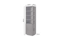 Shelving Unit Bookcase Asha 50cm, high-gloss white