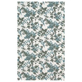 RINGBUK Tablecloth, white green/blue/leaves, 145x240 cm