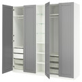 PAX / GULLABERG Wardrobe combination, grey grey/white, 235x60x236 cm