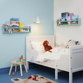 FLISAT Wall storage, grey-turquoise, 70x9x16 cm