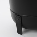 PÄRLRÖNN Plant pot, in/outdoor/black, 24 cm