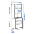 TONSTAD Storage combination w sliding doors, oak veneer, 82x201 cm