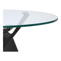 Dining Table Troy 90cm, transparent/black