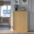 TONSTAD Cabinet with sliding doors, oak veneer, 82x37x120 cm
