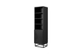 Shelving Unit Bookcase Asha 50cm, metal legs, matt black