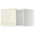 METOD Top cabinet for fridge/freezer, white/Bodbyn off-white, 60x40 cm