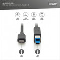 Assmann Connection Cable USB 3.1 Gen.2 SuperSpeed + 10Gbps USB Type C / B M / M Power Delivery, black, 1.8m