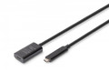 DIGITUS Active USB 3.2 Gen2 10G extension cable, USB-C - USB-C, 5m