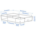 KUGGIS Insert with 5 compartments, white