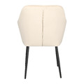 Upholstered Chair Emilia Velvet, sand/black