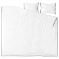 TÅTELSMYGARE Duvet cover and 2 pillowcases, white/blue, 200x200/50x60 cm