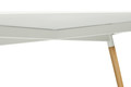 Modern Dining Table 120x80, white/wooden legs