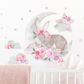 Wall Sticker Set - Sleeping Rabbit Pink