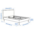 TÄRNKULLEN Cover bed frame, Tibbleby beige/grey, 140x200 cm