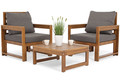 Outdoor Furniture Set MALTA, brown/graphite