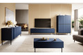 Four-Door Cabinet Nicole 200 cm, dark blue, black legs