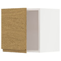 METOD Wall cabinet, white/Voxtorp oak effect, 40x40 cm