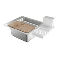 Steel Kitchen Sink Romesco 1 Bowl with Accessories