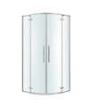 GoodHome Shower Enclosure Cabin Ezili 90 cm, chrome/transparent