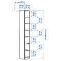 PAX Add-on mid-unit, white, 35x35x236 cm
