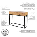 Console Table Abbott, oak/black