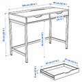 ALEX Desk, dark grey, 100x48 cm