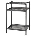 LAGKAPTEN / SPÄND Desk, black-brown/black, 140x60 cm