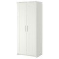 BRIMNES Wardrobe with 2 doors, white, 78x190 cm